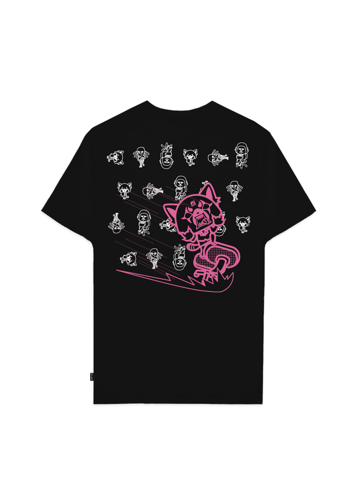 Playera Aggretsuko Hombre Mujer Negro Sanrio Original Tsubone y Kabae