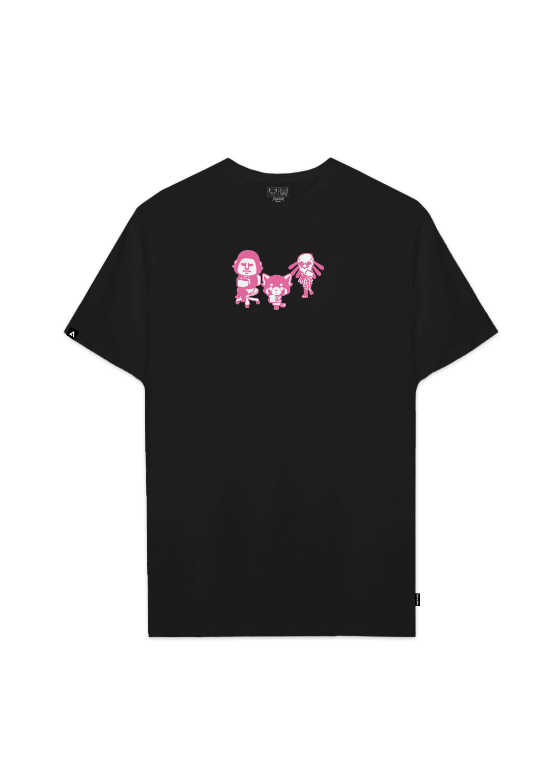 Playera Aggretsuko Hombre Mujer Negro Sanrio Original Tsubone y Kabae