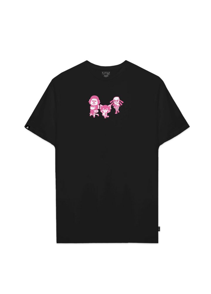Playera Aggretsuko Hombre Mujer Negro Sanrio Original Tsubone y Kabae