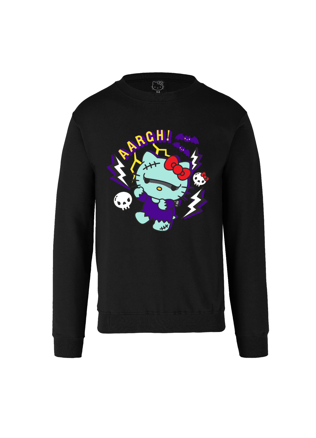 Sudadera Hello Kitty Hombre Mujer Negro Sanrio Original Aarch