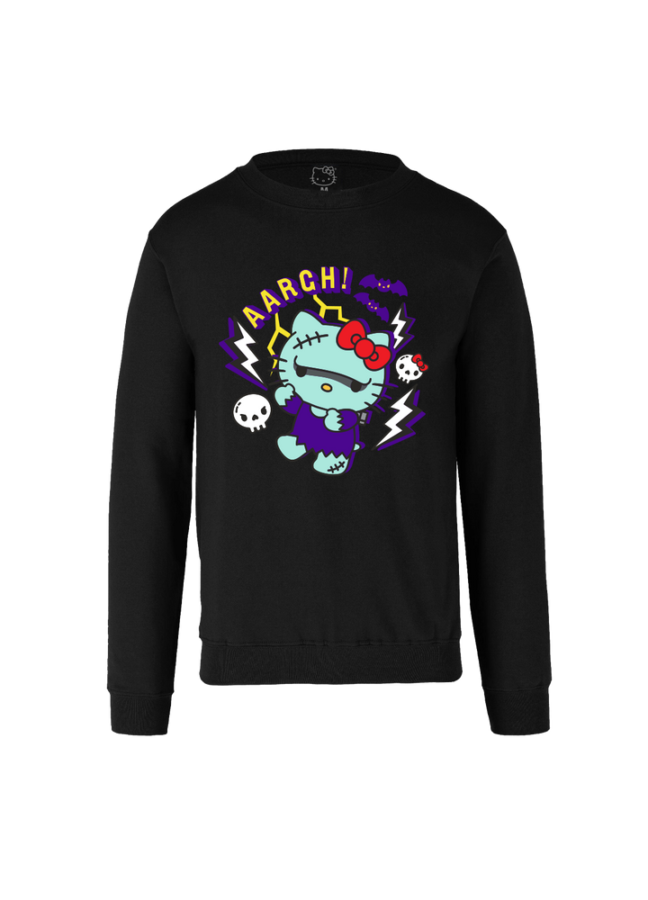 Sudadera Hello Kitty Hombre Mujer Negro Sanrio Original Aarch