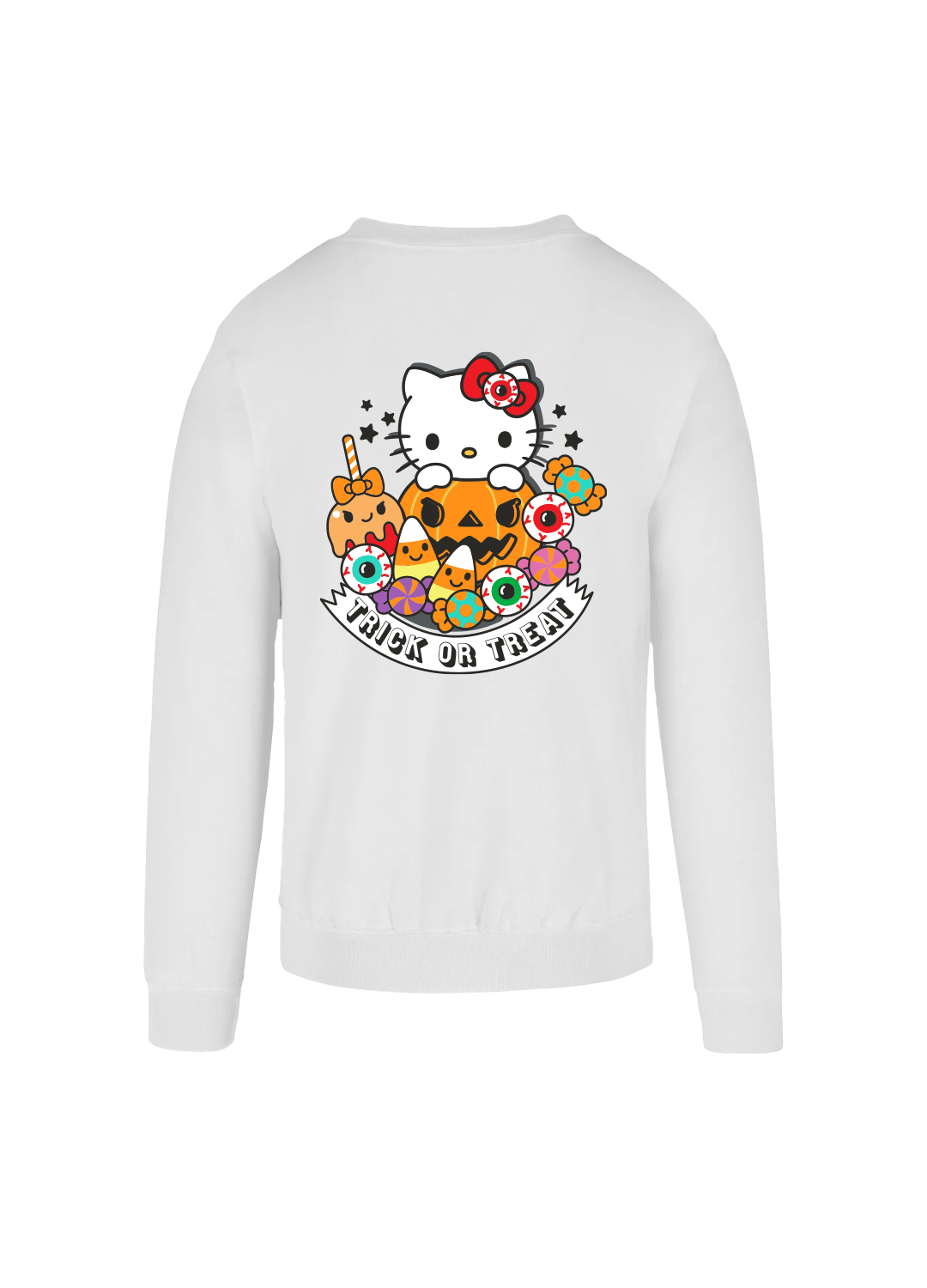 Sudadera Hello Kitty Hombre Mujer Blanco Sanrio Original Trick