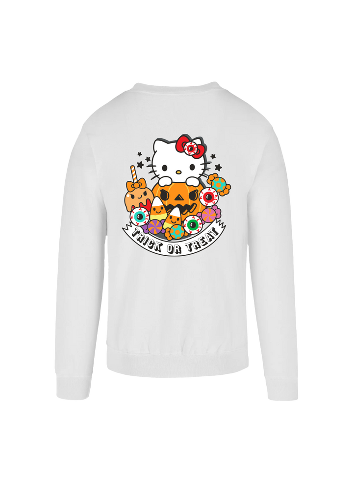 Sudadera Hello Kitty Hombre Mujer Blanco Sanrio Original Trick