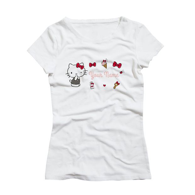 Playera de Mujer Hello Kitty - Love Ribbons Personalizado